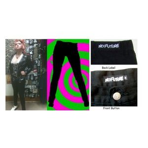 No Future Black Skinny Jeans Sz 9